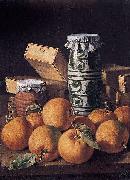 Luis Egidio Melendez Still Life with Oranges USA oil painting artist